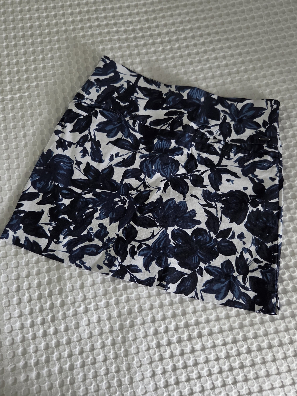 Navy Floral Mini Skirt - Women's Summer Skort